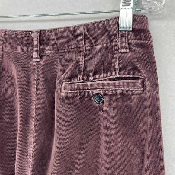 LL BEAN Pants Womens 12 M Tall Corduroy Straight High Rise Purple HK VTG - Picture 7 of 14